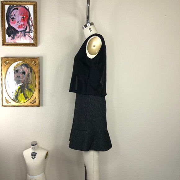 O'2nd Layered Mesh Jacquard Open Back Mini Star Dr - Picture 3 of 7